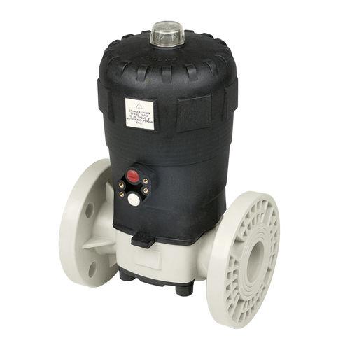 diaphragm valve / pneumatic / PP / with positioner