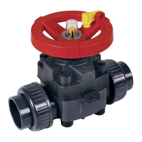 diaphragm valve / handwheel / for slurry / PVC