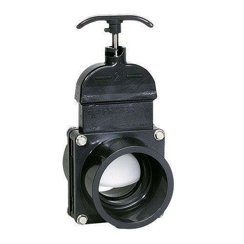 knife gate valve / manual / in plastic / full-flow