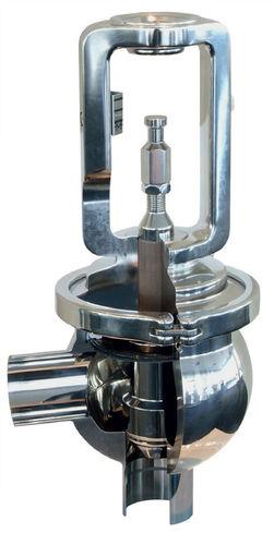 diaphragm valve / pneumatic / regulating / foodstuffs