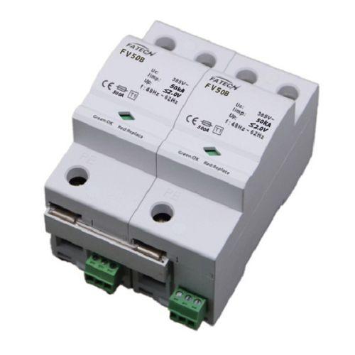 type 1 surge protector / DIN rail / 2-pole / AC