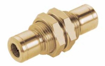 bulkhead fitting / threaded / straight / with seal