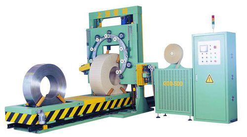 automatic shrink wrapping machine / with two trolley / for steel coils