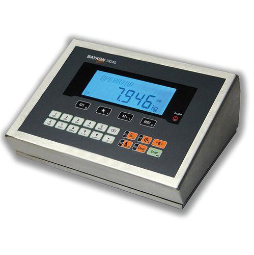 LCD display weighing terminal / for harsh environments / stainless steel / multifunction