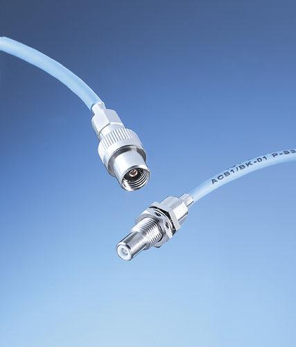 triaxial connector / straight / crimp