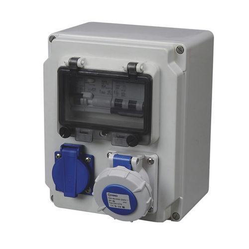 plastic electrical enclosure / modular / with electrical socket / power distribution