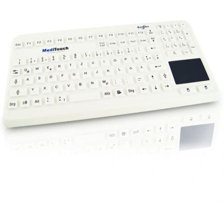 desktop keyboard / capacitive / with touchpad / rubber