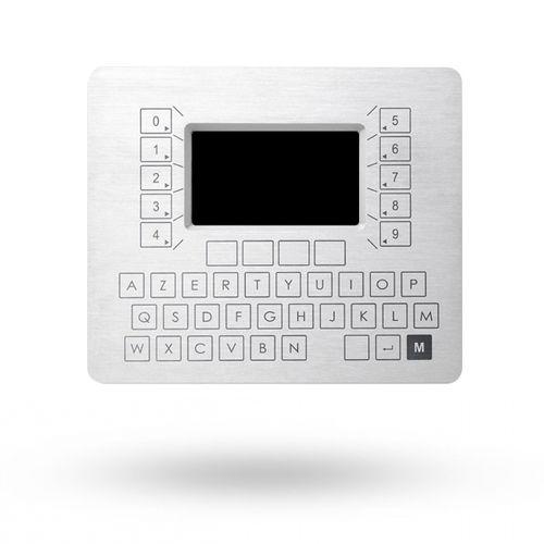 panel-mount keyboard / 42-keys / piezoelectric / industrial