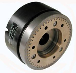 toothed clutch / electromagnetic / with bearings / through-bore