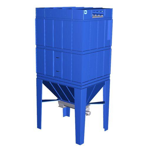 bag dust collector / pneumatic backblowing / self-cleaning / industrial
