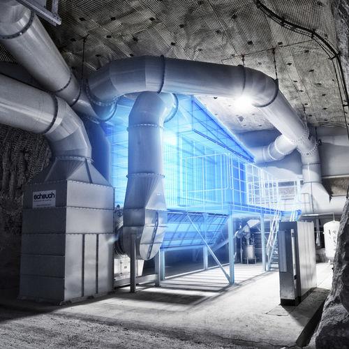 compressed air filter / bag / compact / horizontal