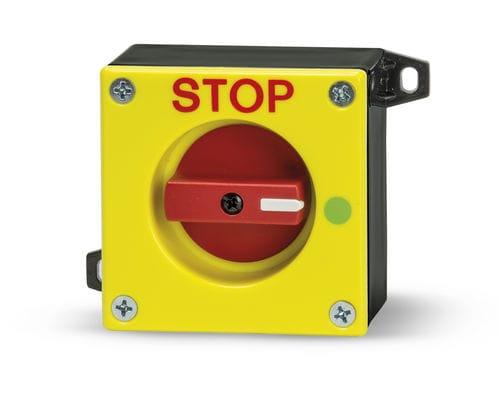 selector knob switch / lever / emergency stop / single-pole