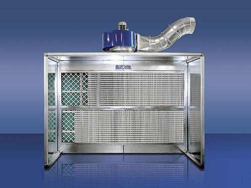 open paint booth / dry filter