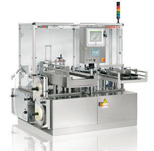 linear labelling machine / for self-adhesive labels / for pharmaceutical industry / automatic