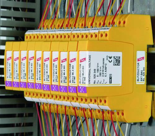 type 1 surge arrester / DIN rail / for telecom networks / compact