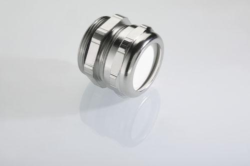 brass cable gland / stainless steel / IP68 / strain relief