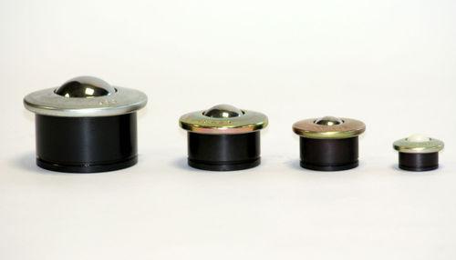 black oxide finished ball transfer unit / cylindrical base / for very heavy loads