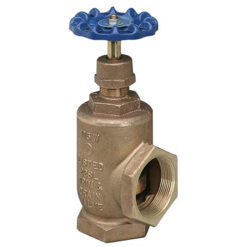 globe valve / manual / drain / corner