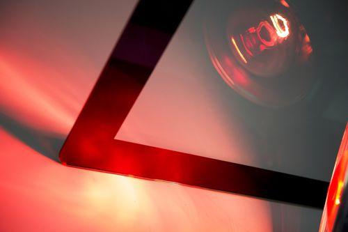 laminated glass front cover glass / for displays / with integrated IR protection film / outdoor