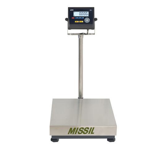 platform scales / with LCD display / stainless steel pan / battery-powered