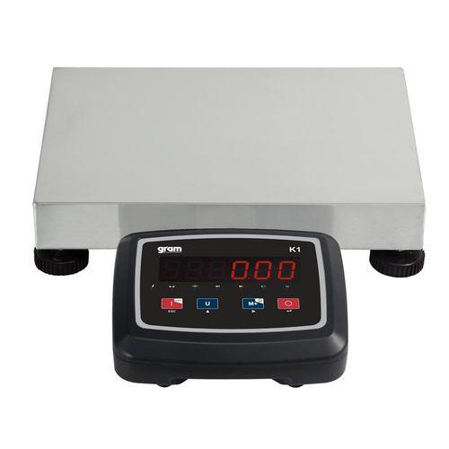 platform scales / with separate indicator / with LED display / stainless steel pan