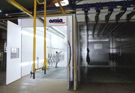 filter powder coating booth / with vertical ventilation