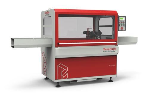 guillotine shear / hot / pneumatic / for plastic profiles