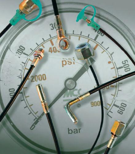 threaded fitting / straight / for hoses / hydraulic