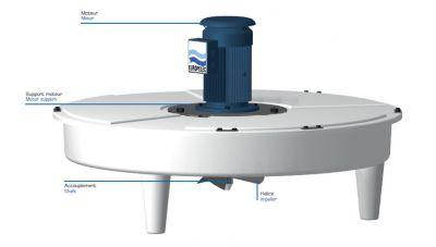 wastewater treatment agitator / anchor type / high-speed / floating