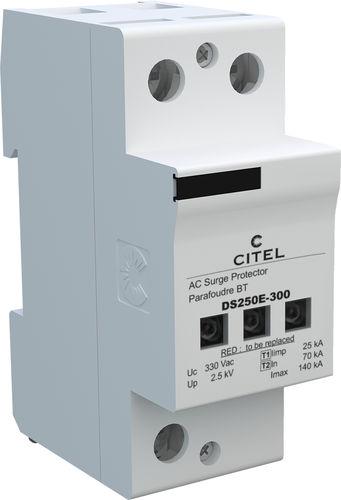 type 1 surge arrester / DIN rail / monobloc / remote signaling