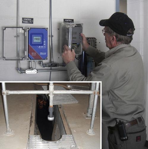 ultrasonic flow monitor / for wastewater / wall-mount