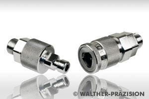 push-to-connect quick coupling / union / security / stainless steel