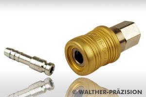 security quick coupling / pneumatic / for compressed air