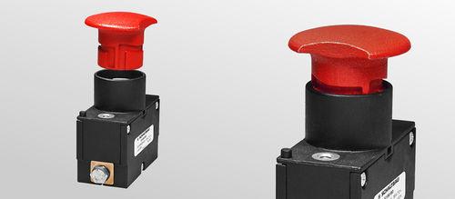 emergency stop push-button switch / single-pole / on/off / industrial