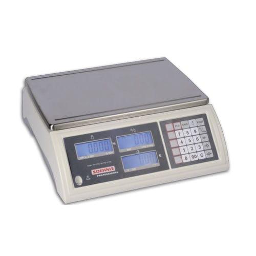 retail scales / price computing / with LCD display / stainless steel