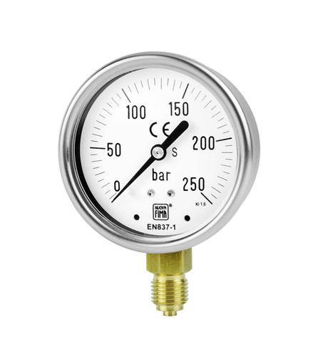 pressure gauge / Bourdon tube / dial / IP67 / for liquids