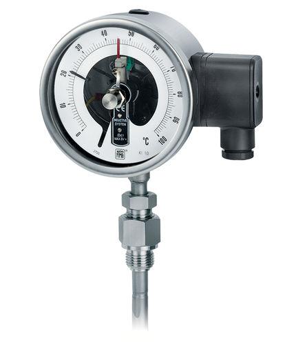 analog thermometer / liquid / gas / threaded