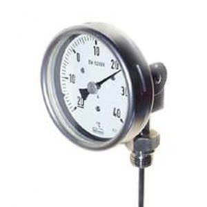 adjustable dial thermometer / bimetallic / gas / insertion