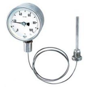 dial thermometer / gas expansion with capillary / surface-mount / industrial