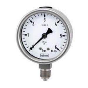 pressure gauge / Bourdon tube / dial / for liquids / for water
