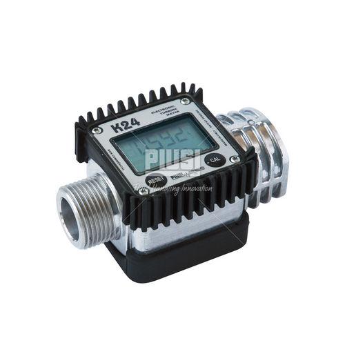 turbine flow meter / in-line / aluminum / with LCD display