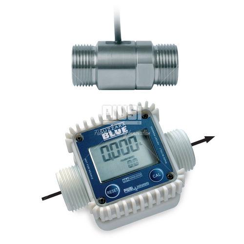 turbine flow meter / for water / in-line / compact