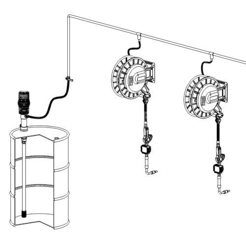 pneumatic pump / piston / drum