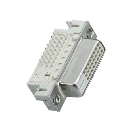 DVI connector / rectangular / screw