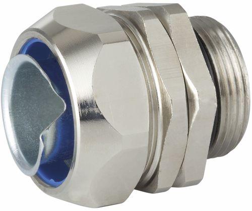 conduit fitting / screw / nickel-plated brass / rotary