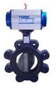 butterfly valve / pneumatic / for high-viscosity liquids