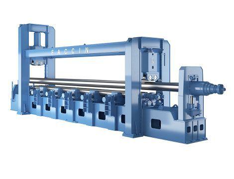 hydraulic plate bending machine / with 3 rollers / numerical control / for heavy-duty applications