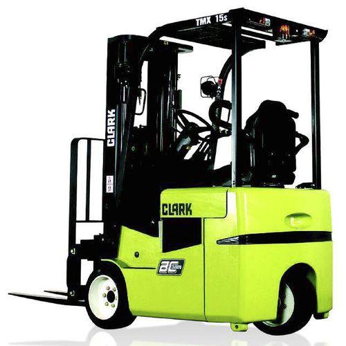 electric forklift / ride-on / 3-wheel / compact