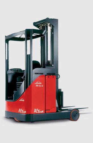 electric reach truck / ride-on / narrow-aisle / handling