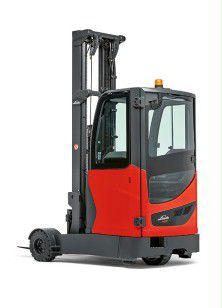 electric reach truck / side-facing seated position / indoor / loading